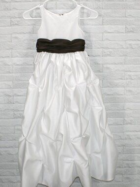 SWEET BEGINNINGS Dress Gown Flower Girl Formal First Communion Girls White 4
